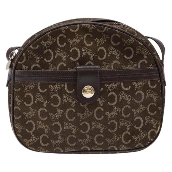 CELINE C Sulky Shoulder Bag Canvas Brown - Picture 2 of 12